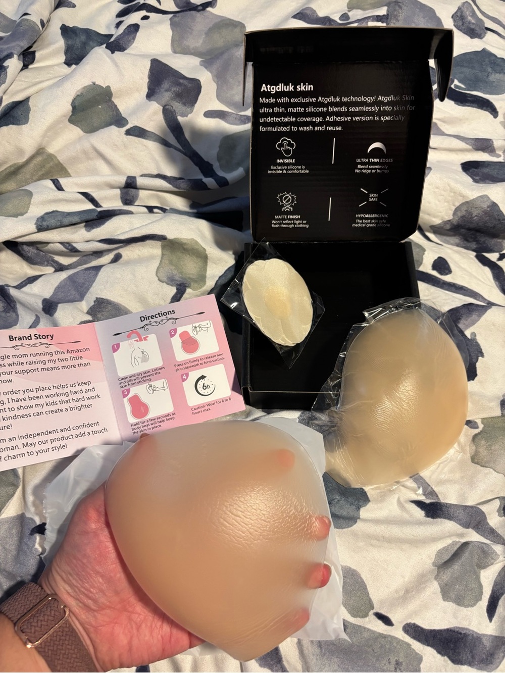 Adtgduk Ultra-Thin Silicone Breast Covers - Nude